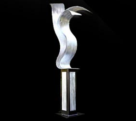 SPLINES - Silver Metal Sculpture by Nicholas Yust