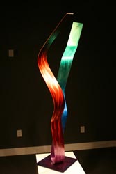 DANCE WITH EARTH AND FIRE - Painted Metal Sculpture by Nicholas Yust