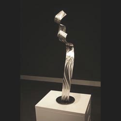 RESTING FLAME - Silver Metal Sculpture by Nicholas Yust